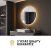 Anzzi 32in Dia. LED Back Lighting Bathroom Mirror With Defogger BA-LMDFX015AL
